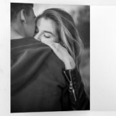 Modern Chic Statement Save the Date 3 Foto Dreifach Gefaltete Einladung (Innen Erste Seite)