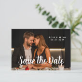 Modern Chic Statement Save the Date Fotokarte Dankeskarte (Stehend Vorderseite)