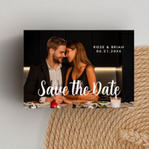 Modern Chic Statement Save the Date Fotokarte