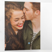 Modern Chic Statement Save The Date Photo Card Dreifach Gefaltete Einladung (Innen Erste Seite)