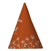 Modern Chic Terracotta Blume Erstgeburt Partyhütchen (Rechts)