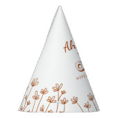 Modern Chic Terracotta Blume Erstgeburt Partyhütchen (Links)