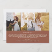 Modern Chic Terracotta Collage Weihnachtsnachten Feiertagskarte (Rückseite)