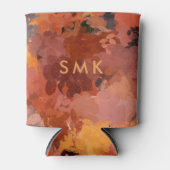 Modern Chic Terracotta Rust Brown Monogram Dosenkühler (Vorderseite)