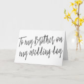 Modern Chic "To my Bruders on my wedday" Karte (Gelbe Blume)