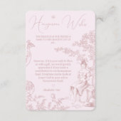 Modern Chic Toile Bridal Wedding Honeymoon Fund Begleitkarte (Vorderseite)