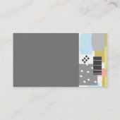 modern chic trendy geometrisch abstrakt visitenkarte (Rückseite)