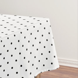 Modern Chic Trendy Schwarz-weiß Polka Dots Muster Tischdecke