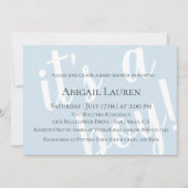 Modern Chic Typografie Babydusche Einladung (Vorderseite)