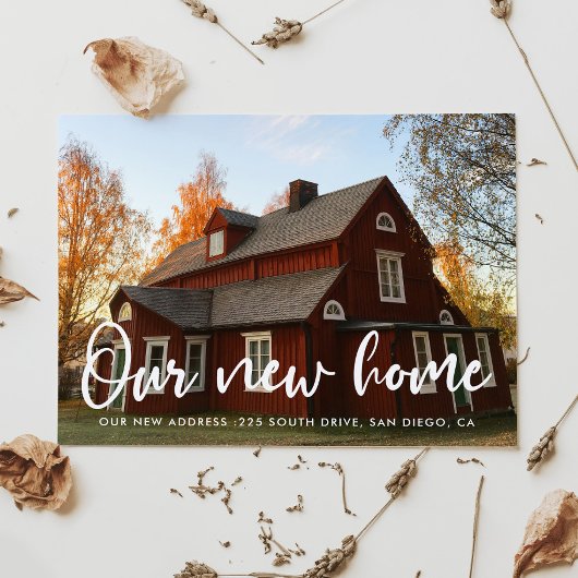 Modern chic typography Foto Bewegende Ankündigung Postkarte