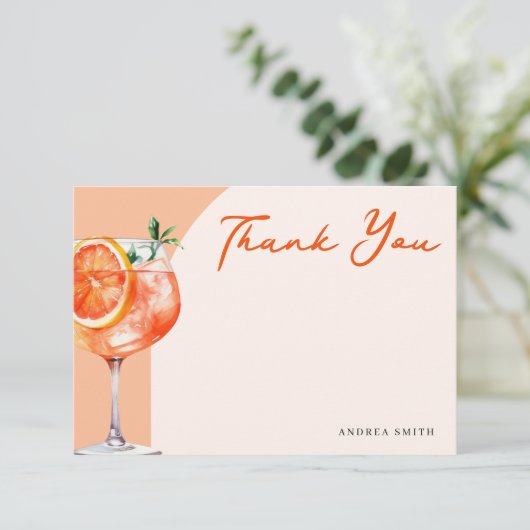 Modern Chic Vielen Dank, Aperol Spritz Danke (Stehend Vorderseite)