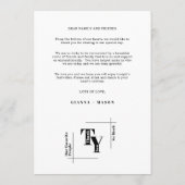 Modern Chic Viva Magenta Minimal Wedding Vielen Da Menükarte (Rückseite)