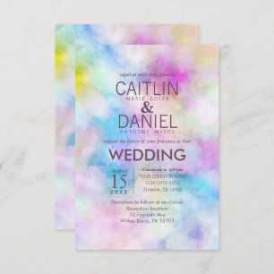 Modern Chic Watercolor Einladung zur Hochzeit