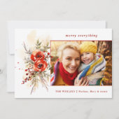 Modern Chic Watercolor Weihnachten Botanisches Fot (Vorderseite)