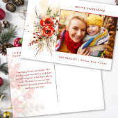 Modern Chic Watercolor Weihnachten Botanisches Fot