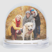 Modern Chic Watercolor Weihnachten Botanisches Fot Schneekugeln (Rückseite)