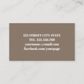 Modern Chic Watercolor Wildwiese Rosa Blume Visitenkarte (Rückseite)