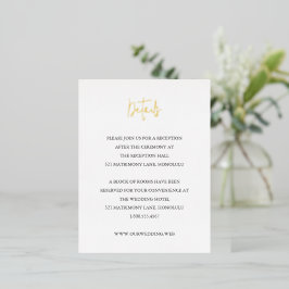Modern Chic Wedding Foil Enclosure Card Folie Einladungspostkarte