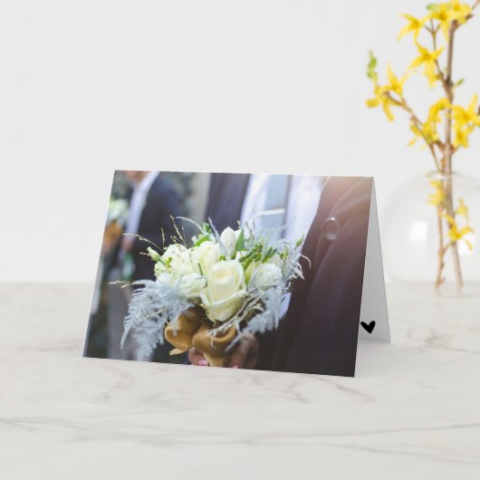 Modern Chic Wedding Lifestyle-Geschenkkarte Karte (Gelbe Blume)