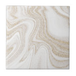 Modern chic white marble gold glitter fliese<br><div class="desc">Moderner, weißer Marmor Glitzer mit luxuriösen Keramik Fliesen</div>