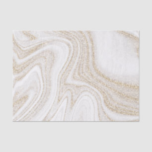 Modern chic white marble gold glitter seidenpapier