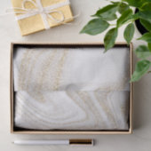 Modern chic white marble gold glitter seidenpapier (Geschenk)