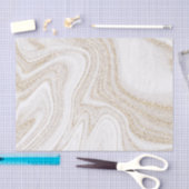 Modern chic white marble gold glitter seidenpapier (Handwerk)