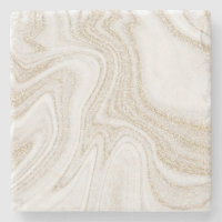 Modern chic white marble gold glitter