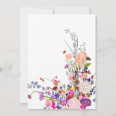 Modern chic wild flowers script photo graduation ankündigung (Rückseite)