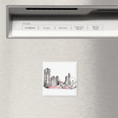 Modern Chicago Skyline Magnet (In Situ (Geschirrspüler))