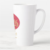 Modern Chinese New Year Horse Head Red Gold Milchtasse (Rechts)