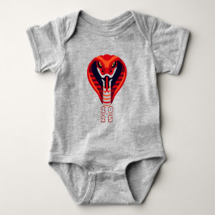 Modern Chinese Snake Year 2025 Baby B Strampler