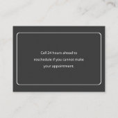 Modern Chiropractor Appointment Reminder Terminkarte (Rückseite)