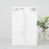 Modern Chiropractor Spine Massage Doctor Briefpapier (Stehend Vorderseite)
