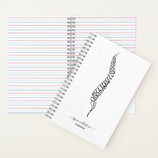 Modern Chiropractor Spine Massage Therapist Doctor Notizblock (Innen)