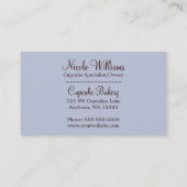 Modern Chocolate Cupcakes Sprinkle Zuckerguss Visitenkarte (Rückseite)