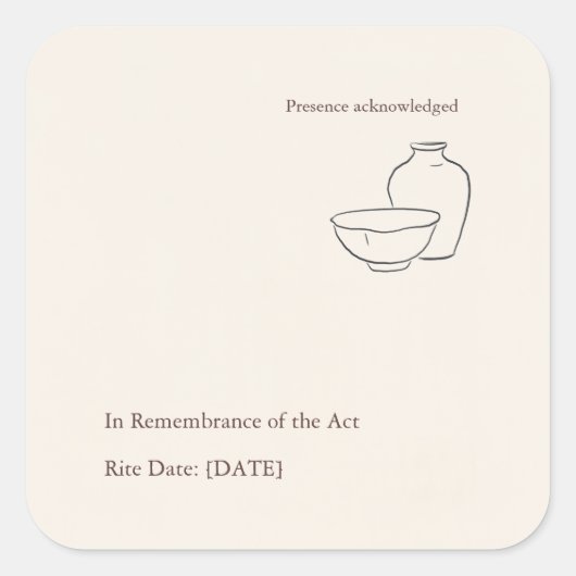 Modern Christian Baptism God Parent Quadratischer Aufkleber (Vorderseite)