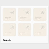 Modern Christian Baptism God Parent Quadratischer Aufkleber (Blatt)