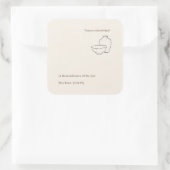 Modern Christian Baptism God Parent Quadratischer Aufkleber (Tasche)