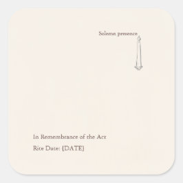 Modern Christian Baptism Keepsake Quadratischer Aufkleber