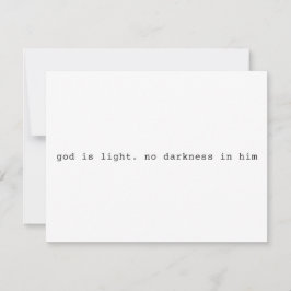 Modern Christian "God is Light" Invitation Einladung