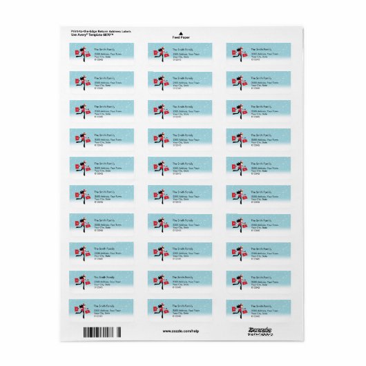 Modern Christmas Address Label (Vorne)