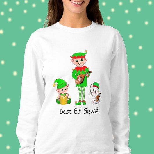 Modern Christmas Best Elf Squad T - Shirt