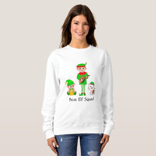 Modern Christmas Best Elf Squad T - Shirt (Vorne ganz)