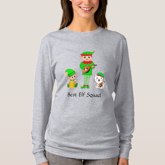 Modern Christmas Best Elf Square T-Shirt (Vorderseite)