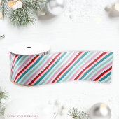 Modern Christmas Candy Stripes Satinband