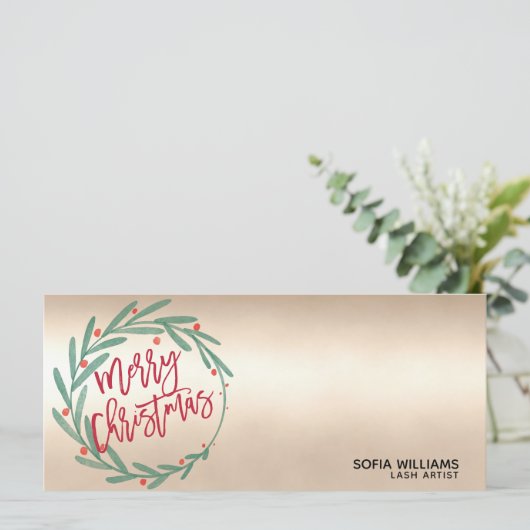 Modern Christmas Certificate - Geschenkkarte - Log (Stehend Vorderseite)