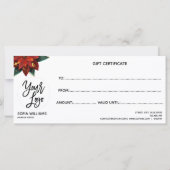Modern Christmas Certificate - Geschenkkarte - Log (Rückseite)