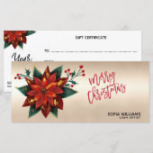 Modern Christmas Certificate - Geschenkkarte - Log (Vorne/Hinten)