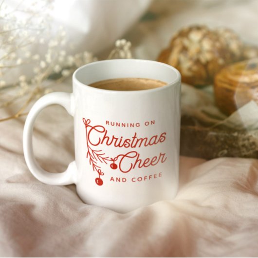 Modern Christmas Cheer Stylish Mistletoe Kaffeetasse
